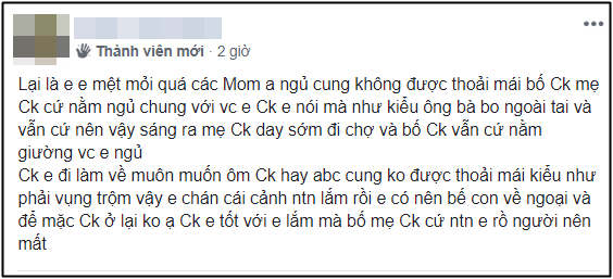 Khóc thét vì thói quen tai quái của bố mẹ chồng: Thích ngủ chung giường con trai, nàng dâu muốn yêu chồng cũng khó - Ảnh 1.