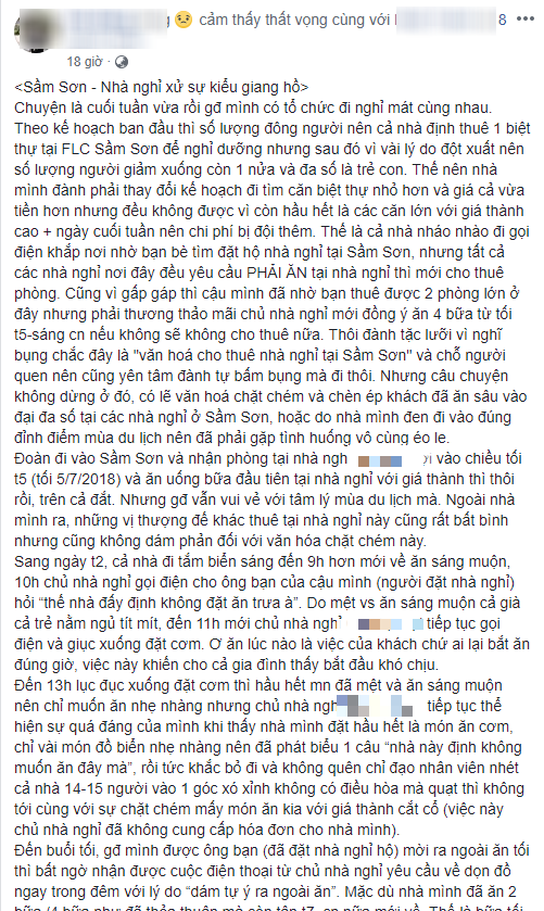 Thực hư vụ nhà nghỉ ở Sầm Sơn bị tố hành xử côn đồ, ép 14 người dọn ra khỏi phòng trong đêm vì dám tự ý ra ngoài ăn - Ảnh 1. Thực hư vụ nhà nghỉ ở Sầm Sơn bị tố hành xử côn đồ, ép 14 người dọn ra khỏi phòng trong đêm vì dám tự ý ra ngoài ăn - Ảnh 1.