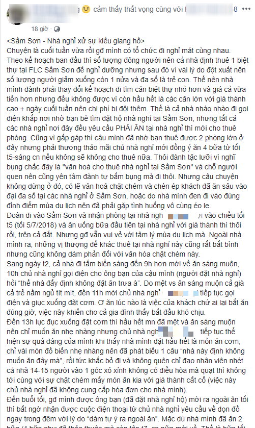 Thực hư vụ nhà nghỉ ở Sầm Sơn bị tố hành xử côn đồ, ép 14 người dọn ra khỏi phòng trong đêm vì dám tự ý ra ngoài ăn - Ảnh 1.