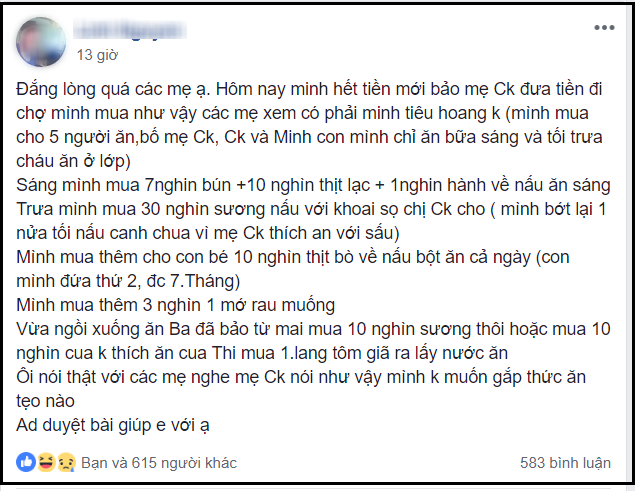 Trót mua 30 nghìn tiền xương cho 5 người ăn cả ngày, dâu trẻ vẫn bị mẹ chồng mắng vì tiêu hoang - Ảnh 1.