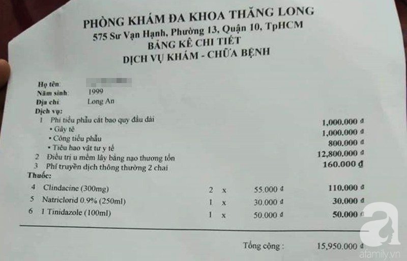 TP.HCM: Nam thanh niên 18 tuổi tố phòng khám có bác sĩ Trung Quốc dọa bị u “vùng kín” để chiếm đoạt tiền - Ảnh 3.