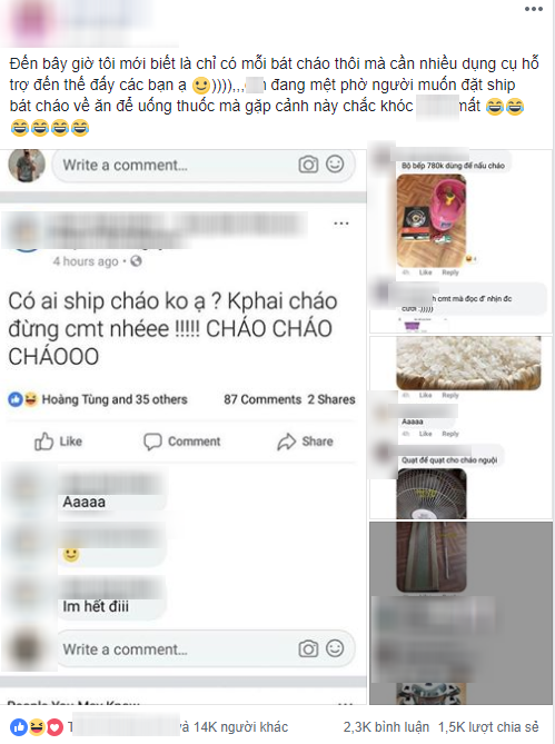 Đang cơn thèm cháo điên đảo, anh chàng kêu gào nhờ dân mạng ship cho, nào ngờ gặp ngay cái kết đắng khiến ai ai cũng phì cười - Ảnh 1. Đang cơn thèm cháo điên đảo, anh chàng kêu gào nhờ dân mạng ship cho, nào ngờ gặp ngay cái kết đắng khiến ai ai cũng phì cười - Ảnh 1.