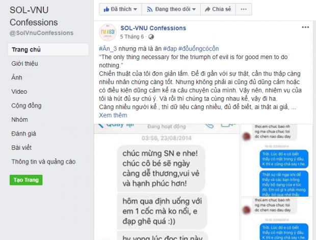 Nhiều nữ sinh khoa Luật tố giảng viên nhắn tin “gạ gẫm: Thầy giáo bác bỏ toàn bộ vụ việc, nhà trường vào cuộc xác minh làm rõ - Ảnh 1. Nhiều nữ sinh khoa Luật tố giảng viên nhắn tin “gạ gẫm: Thầy giáo bác bỏ toàn bộ vụ việc, nhà trường vào cuộc xác minh làm rõ - Ảnh 1.
