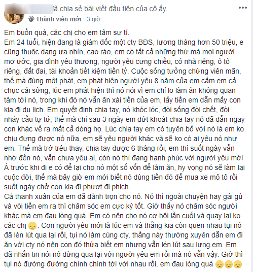 Nữ giám đốc xinh đẹp, lướng 50 triệu/tháng vẫn bị người yêu 8 năm cắm sừng đau đớn - Ảnh 1.