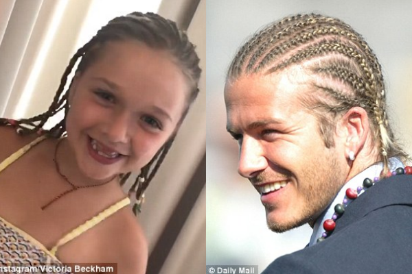 Trùng hợp thú vị: Con gái David Beckham để kiểu tóc y hệt bố 15 năm trước - Ảnh 2.
