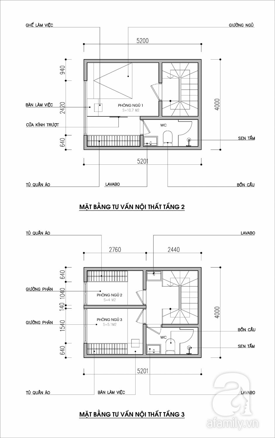 Tư vấn thiết kế nội thất nhà ống diện tích 21m² thoáng mát, đầy đủ ...