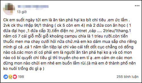 Tổng thu 9 triệu/tháng, lo mọi chi tiêu trong nhà vẫn bị mắng “ăn tàn phá hại”, chị em mách vợ cách xử lý cực hay - Ảnh 1.