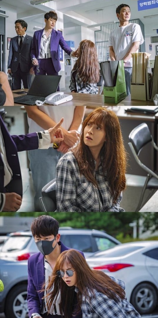 Cười ngất với cảnh Park Shi Hoo giả ngầu xông vào đồn cảnh sát giải cứu Song Ji Hyo - Ảnh 2.