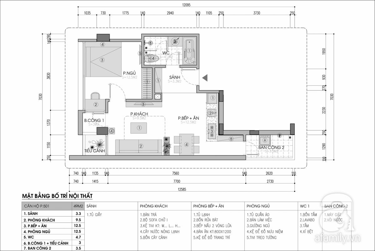 Chỉ với 100 triệu, đôi vợ chồng trẻ đã được KTS tư vấn thiết kế cho căn hộ 49m² với đầy đủ công năng - Ảnh 1.