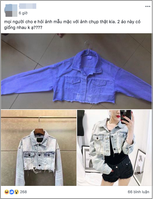 Mua khoác jean sành điệu giá 650k, cô gái nhận về áo mỏng như tờ giấy, dân tình nghi là đồ cũ cắt đôi đem bán - Ảnh 1.