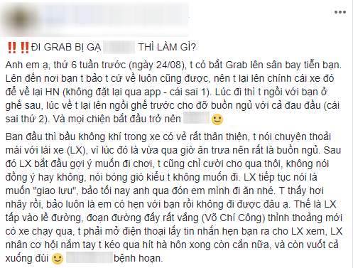 Trải nghiệm kinh hoàng của cô nàng xinh đẹp đi taxi công nghệ gặp ngay tài xế dê, buông lời sàm sỡ còn nhắn tin quấy rối - Ảnh 1.