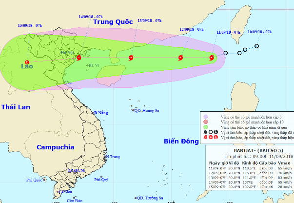 Bão số 5 liên tục tăng cấp hoành hành trên biển đông, nín thở chờ siêu bão Mangkhut - Ảnh 1.