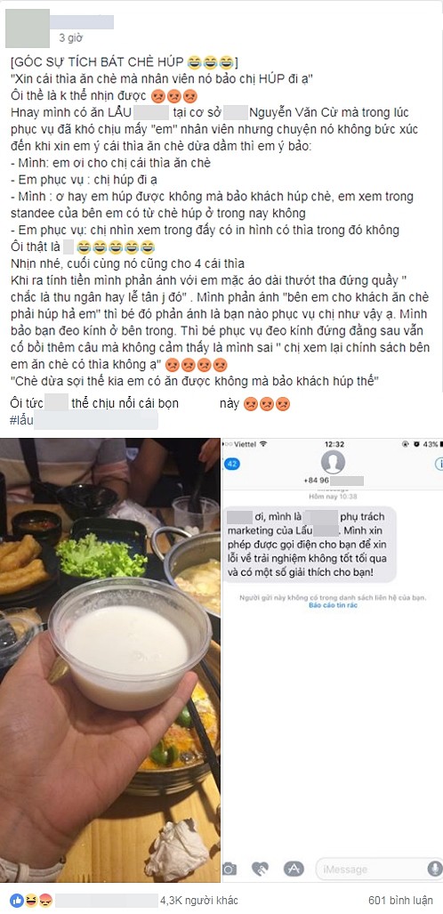 Đi ăn lẩu ở nhà hàng nổi tiếng Hà Nội, 4 cô gái trẻ bức xúc vì xin nhân viên chiếc thìa ăn chè, liền bị đáp Chị húp đi - Ảnh 1.