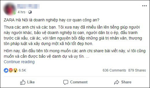 Người phụ nữ giận dữ khi bị kiểm tra túi xách vì cửa từ kêu, đại diện Zara Hà Nội lên tiếng - Ảnh 1.