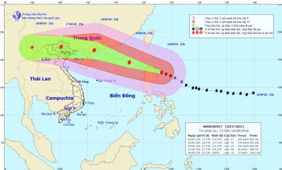 Hà Nội ra công điện hỏa tốc nhằm ứng phó với siêu bão Mangkhut sắp vào biển Đông - Ảnh 1.