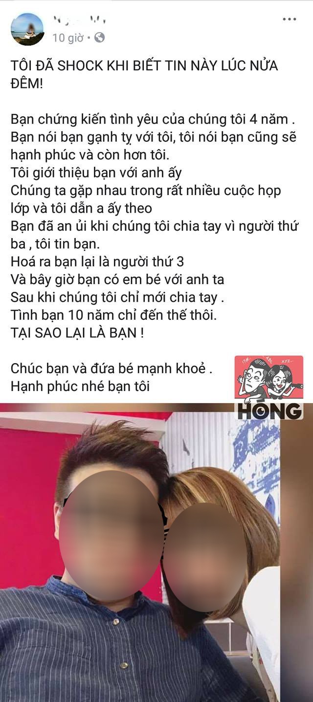 Cô gái bị bạn thân 10 năm cướp người yêu: Bạn từng nói ganh tị với tôi, giờ bạn có con với anh ta! - Ảnh 1.