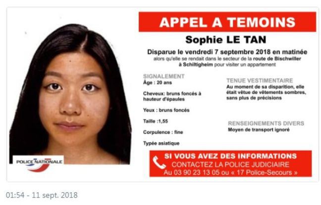 Nữ sinh gốc Việt mất tích tại Pháp, tìm thấy vết máu tại nhà gã đàn ông có tiền án hiếp dâm phụ nữ - Ảnh 1.