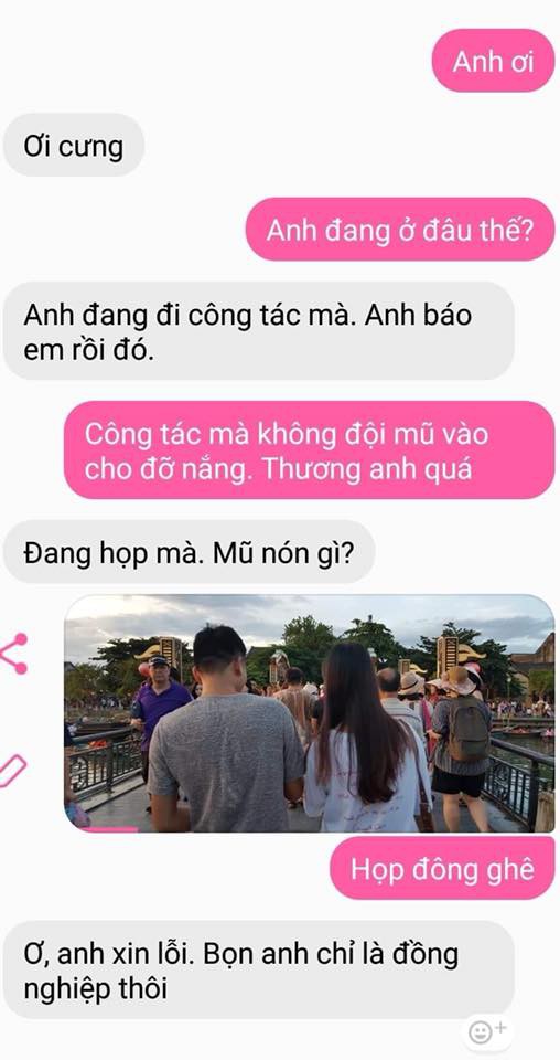 Chàng trai bảo đang họp, nhưng lại bị người yêu bắt gặp đi với gái lạ ở một nơi xa, và đây là lời giải thích - Ảnh 2. Chàng trai bảo đang họp, nhưng lại bị người yêu bắt gặp đi với gái lạ ở một nơi xa, và đây là lời giải thích - Ảnh 2.