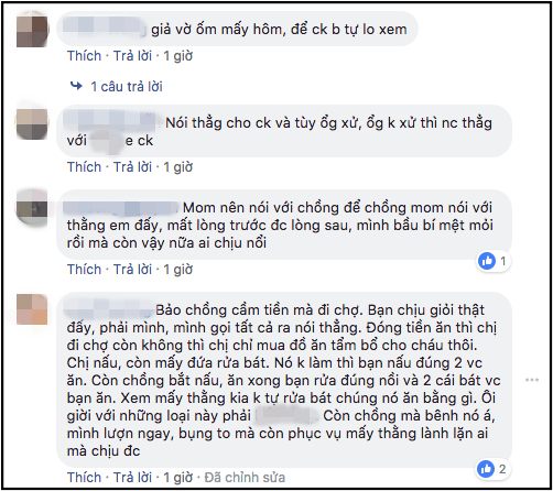 Khệ nệ ôm bụng bầu 7 tháng hầu hạ em chồng vô công rồi nghề, vợ trẻ ngán ngẩm lên xin cao kiến chị em - Ảnh 2.