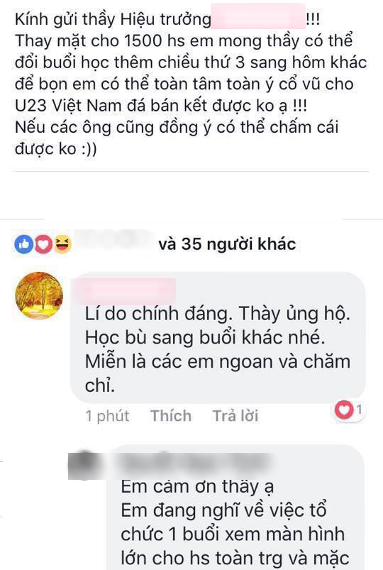 Dân mạng rần rần xin đình công nghỉ làm, nghỉ học chiều mai để cổ vũ U23 Việt Nam đá trận bán kết - Ảnh 2.