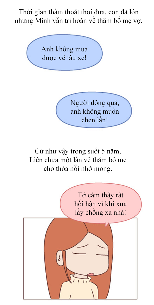 Truyện tranh: Xót xa phận gái lấy chồng xa Tết nhất cũng hiếm khi chu toàn được với bố mẹ đẻ - Ảnh 5.