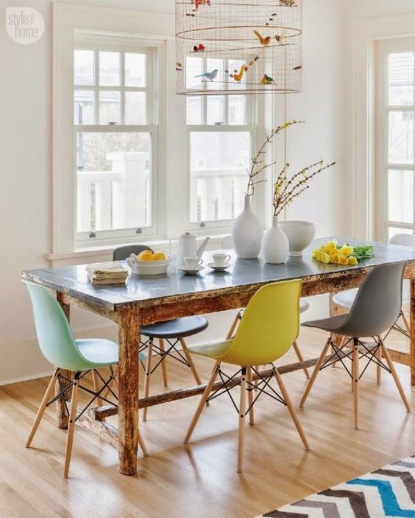Kết hợp bàn gỗ kiểu cũ với ghế hiện đại - xu hướng mới cho phòng ăn gia đình - Ảnh 10.