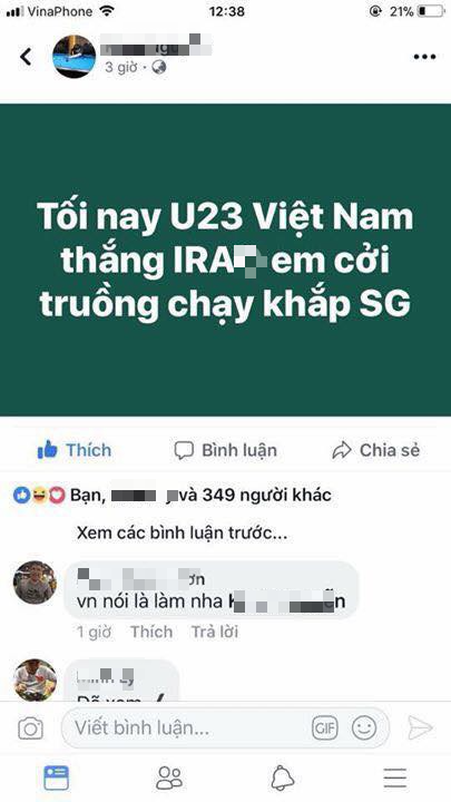 Dân mạng không ngớt lời chúc mừng chiến thắng lịch sử của U23 Việt Nam - Ảnh 1.