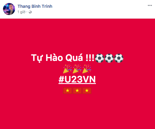 Hoa hậu Mỹ Linh, Á hậu Huyền My, MC Phan Anh và hàng loạt sao Việt phấn khích với chiến thắng lịch sử của U23 Việt Nam  - Ảnh 6.