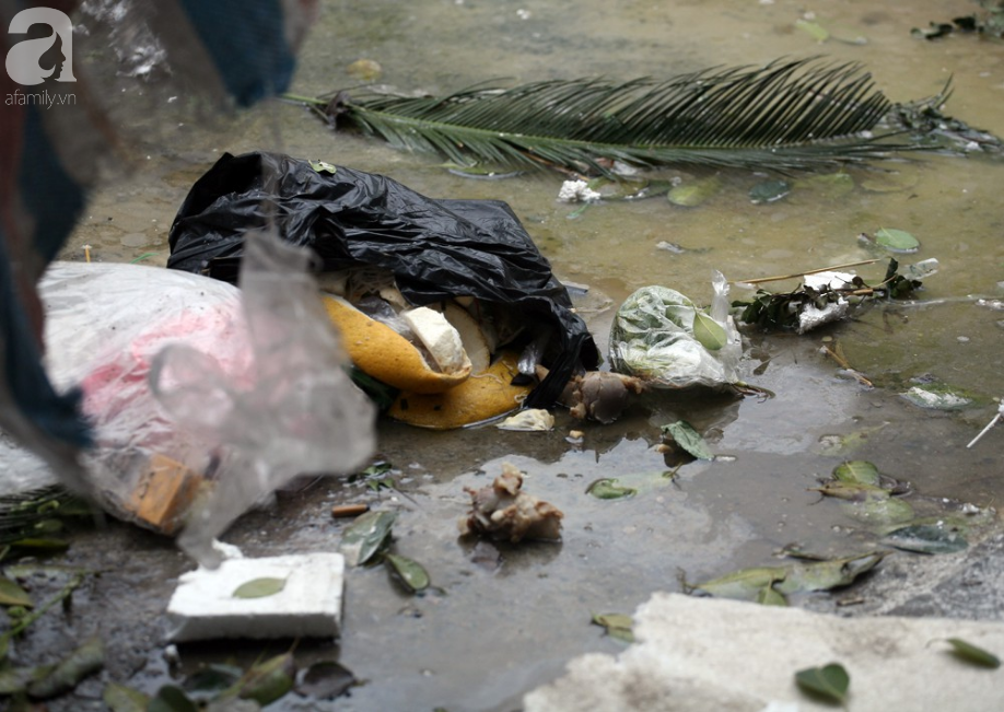 Chùm ảnh: Phố phường Hà Nội rác chất như núi, bốc mùi hôi thối nhiều ngày vì xe vận chuyển rác bị chặn - Ảnh 19.