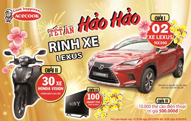 Tết ăn Hảo Hảo, rinh xe Lexus - Ảnh 1.