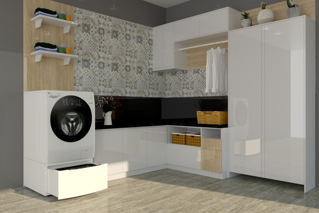 “Bí kíp” thiết kế phòng giặt tiện nghi để ngôi nhà trở nên sang xịn - Ảnh 4.