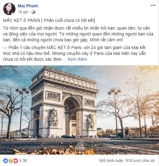 Nữ du khách Việt bị mắc kẹt trên đất Pháp: Chi phí ăn ở đi lại tại Pháp đã lên đến hơn 100 triệu đồng - Ảnh 1.