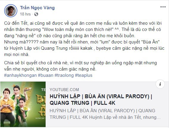 Vẫn đầu bảng và chưa có dấu hiệu hạ nhiệt, “ăn hay không ăn” đang là từ khóa hot dịp Tết 2019 - Ảnh 3.