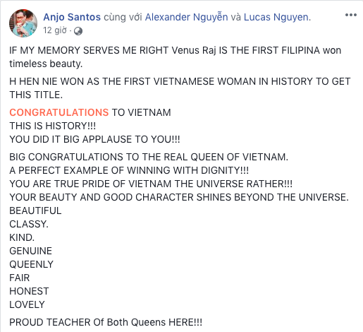 Thầy dạy catwalk từng tố Ngân Anh mua giải: Chúc mừng HHen Niê - Nữ hoàng thực sự của Việt Nam - Ảnh 1.