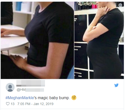 Người dùng mạng tiếp tục chia sẻ rần rần bằng chứng mới cho thấy bụng bầu của Meghan biến dạng khác lạ - Ảnh 4.