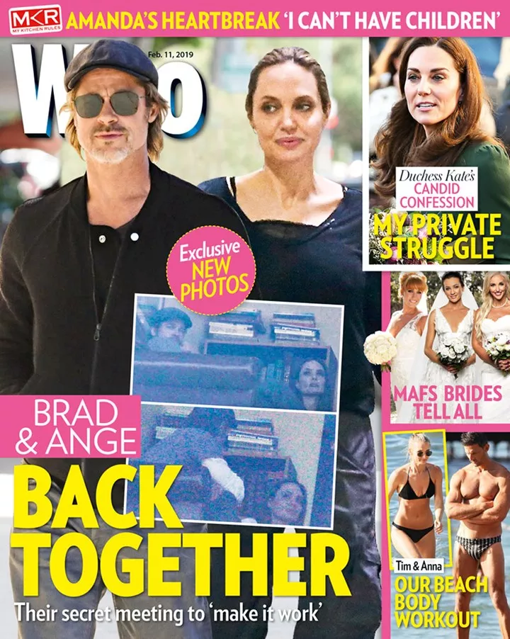 Thật bất ngờ, Brad Pitt lần đầu lộ ảnh gặp gỡ Angelina Jolie sau 3 năm chia tay? - Ảnh 1.