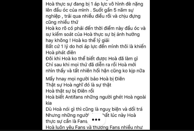 Sau tất cả, Hòa Minzy lại... sorry và tự nhận: Hòa thật sự bị điên rồi! - Ảnh 2.