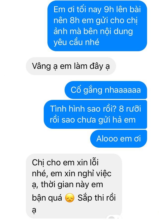 Sinh viên thời nay đi làm thêm xin nghỉ việc chất như thế này thì chẳng có nhân sự nào đỡ nổi! - Ảnh 2.