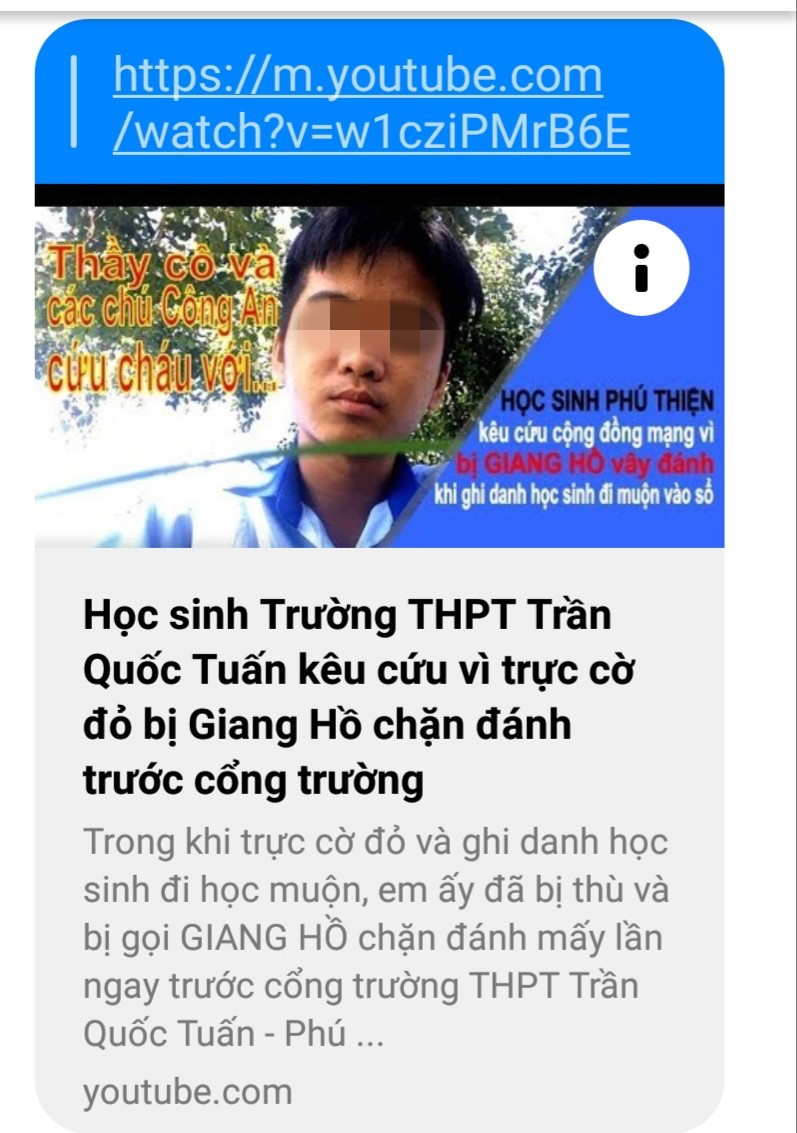 Làm rõ việc học sinh lớp 10 bị giang hồ dọa đánh khi trực cờ đỏ - Ảnh 1.