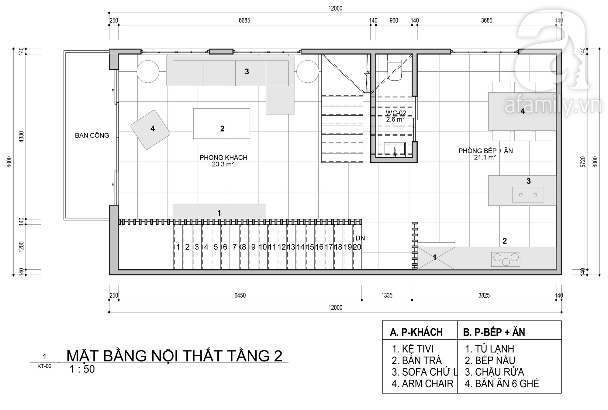 Tư vấn thiết kế nhà ở gia đình có diện tích (6x12m) cho 4 người với chi phí gần 3 tỷ đồng - Ảnh 2.