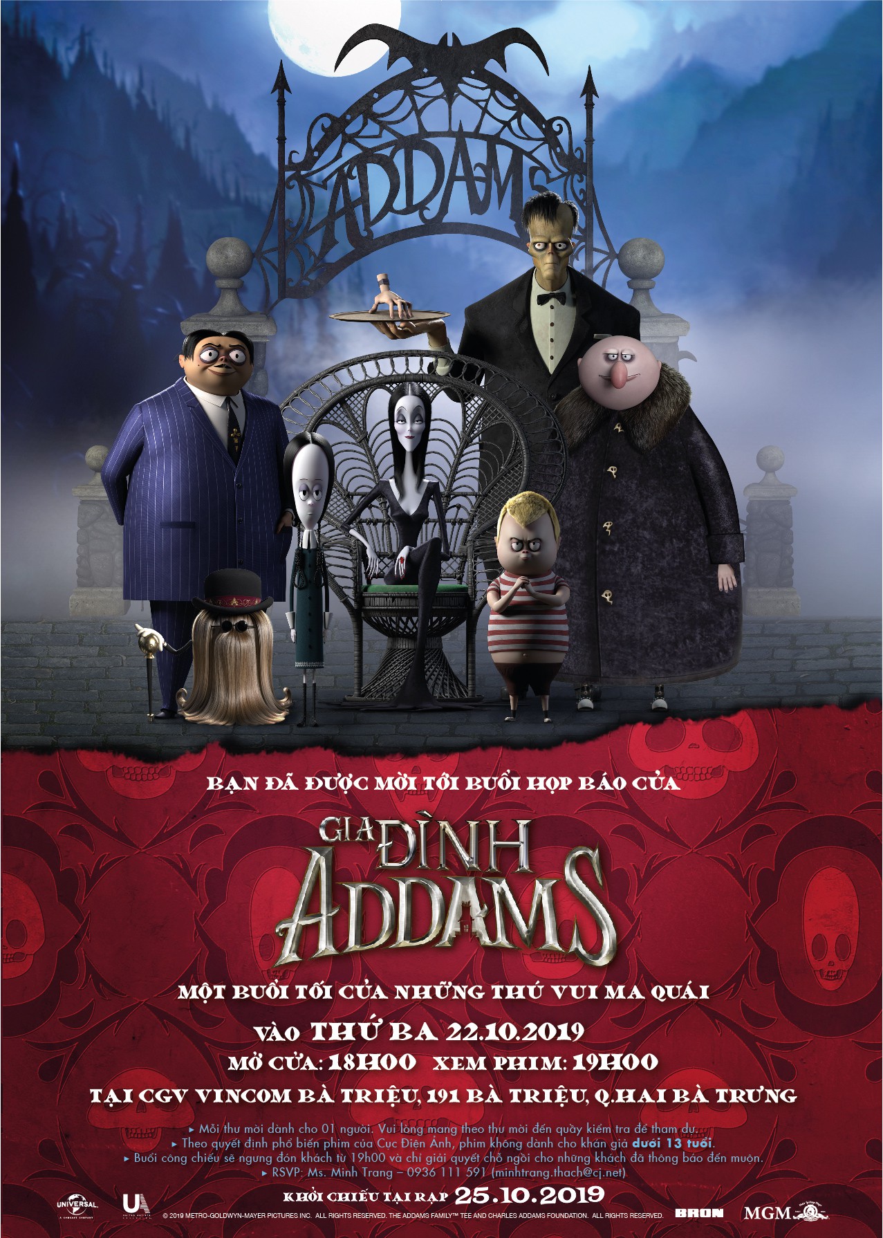 Gia đình Addams: Chào mừng đến với thế giới của Gia đình Addams! Đây là một gia đình đặc biệt với những thói quen khác thường và phong cách sống thú vị. Hãy cùng khám phá hành trình của họ đến với trái đất và thấy một gia đình bất đắc dĩ trở thành biểu tượng cho sự khác biệt và cái đẹp trong sự đa dạng.