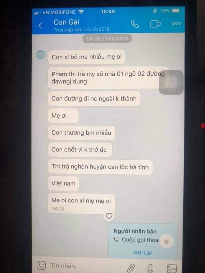 Gia đình cô gái Việt nghi tử vong trong container ở Anh: Đọc tin nhắn con mà quặn lòng - Ảnh 5. Gia đình cô gái Việt nghi tử vong trong container ở Anh: Đọc tin nhắn con mà quặn lòng - Ảnh 5.