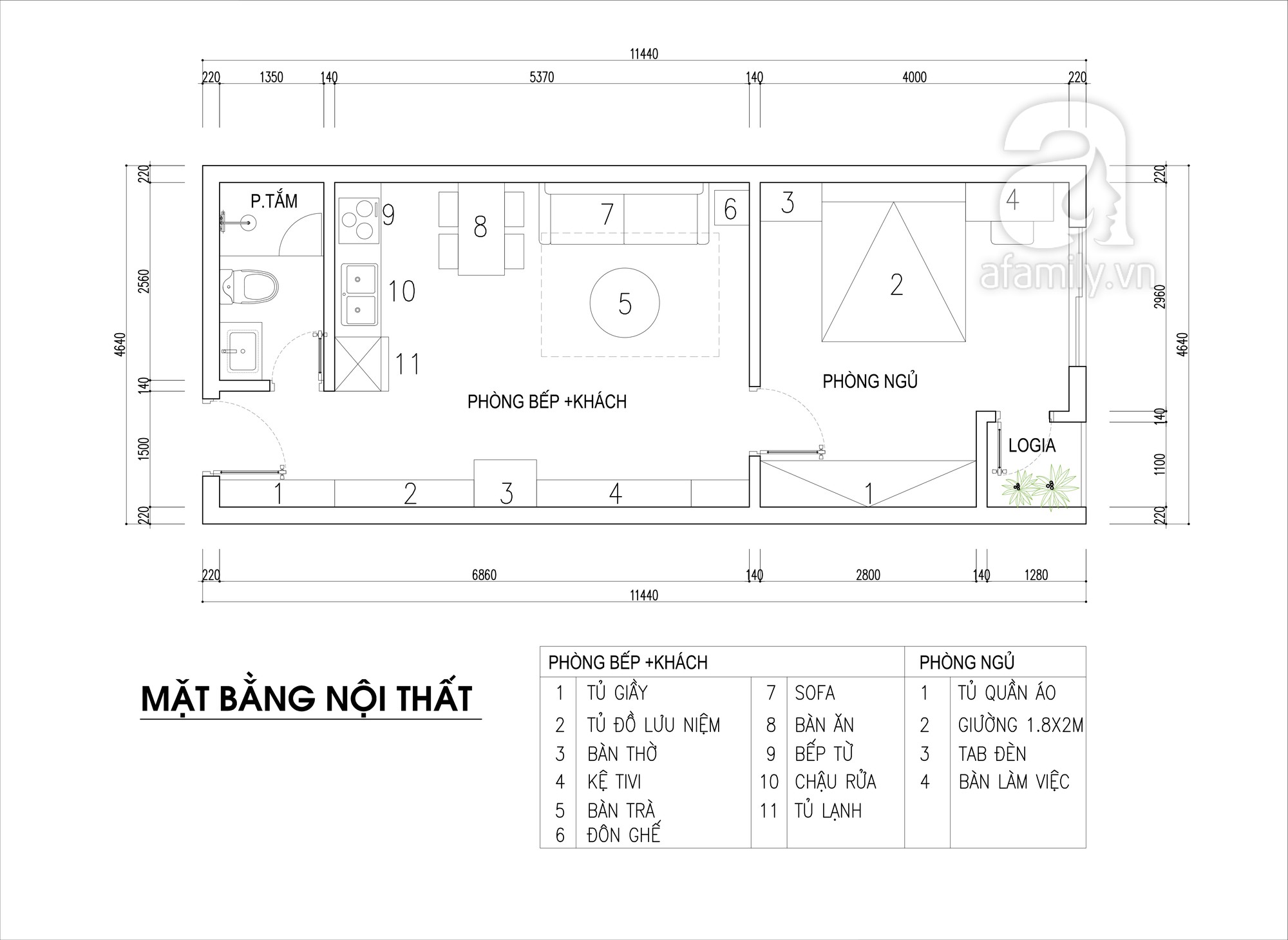 Tư vấn thiết kế căn hộ chung cư diện tích 47m2 đã ở được 5 năm cho cán bộ nhân viên nhà nước với chi phí 100 triệu đồng - Ảnh 1.