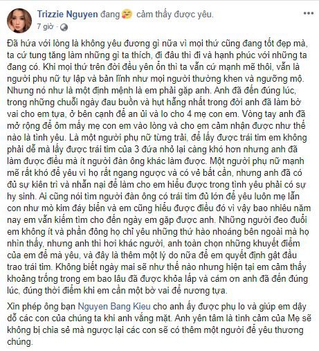 Trizzie Phương Trinh công khai bạn trai sau 6 năm ly hôn, đáng chú ý nhất lại là phản ứng của Bằng Kiều  - Ảnh 2.