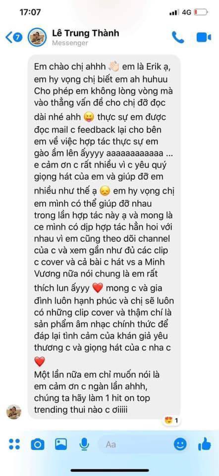 Từ tung tin nhắn nhạy cảm với Erik đến ồn ào tố Đức Phúc vô ơn: &quot;Cô gái cover&quot; Hương Ly mới debut đã đầy “phốt” thế này - Ảnh 5.