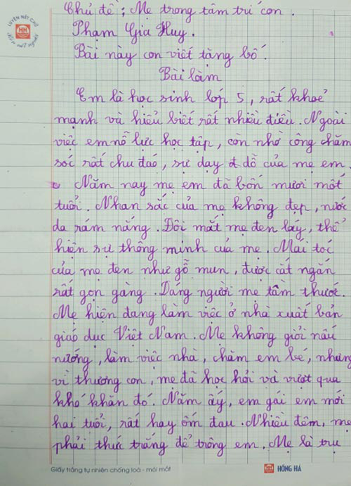 Những bài văn tả mẹ gây bão mạng xã hội: Có bài khiến mọi người đau nghẹn trong tim, bài lại khiến ai nấy đều cười sằng sặc - Ảnh 5.