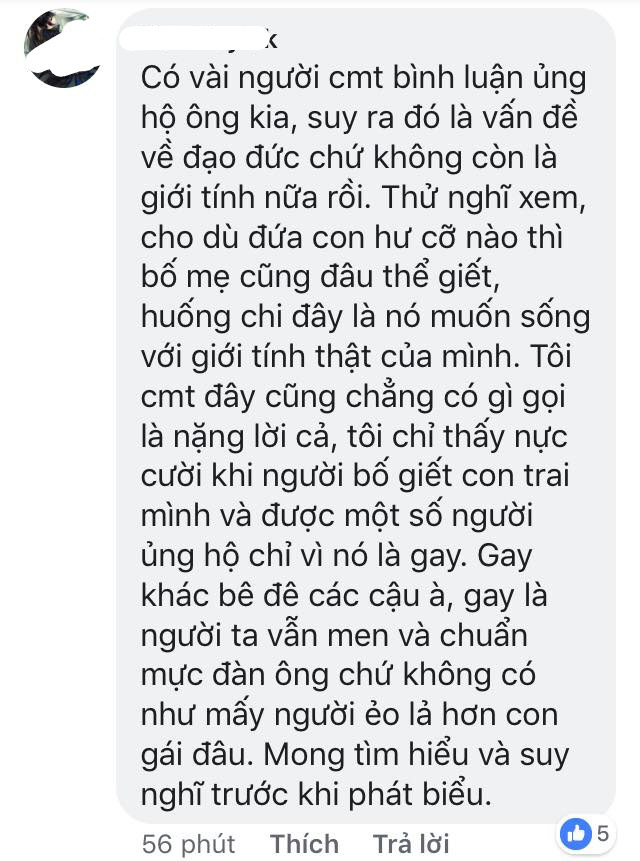 Sau vụ án kinh hoàng cha giết con trai vì con là người đồng tính, cư dân mạng Việt đã có những bình luận nằm ngoài sức tưởng tượng!  - Ảnh 7.