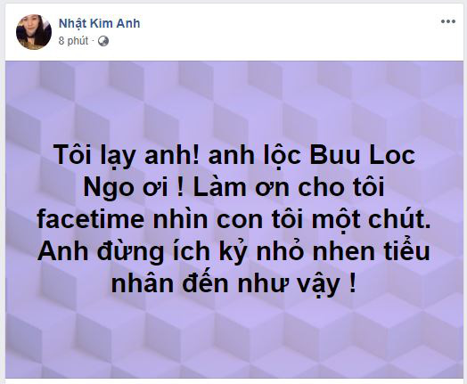 Xót xa với lời cầu xin được gặp con của Nhật Kim Anh, khẳng định chồng cũ &quot;tiểu nhân, ích kỷ&quot; chia cắt tình mẹ con   - Ảnh 1.