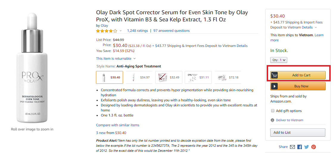 Hướng dẫn bạn cách mua hàng trên trang Amazon ship về Việt Nam - Ảnh 6. Hướng dẫn bạn cách mua hàng trên trang Amazon ship về Việt Nam - Ảnh 6.