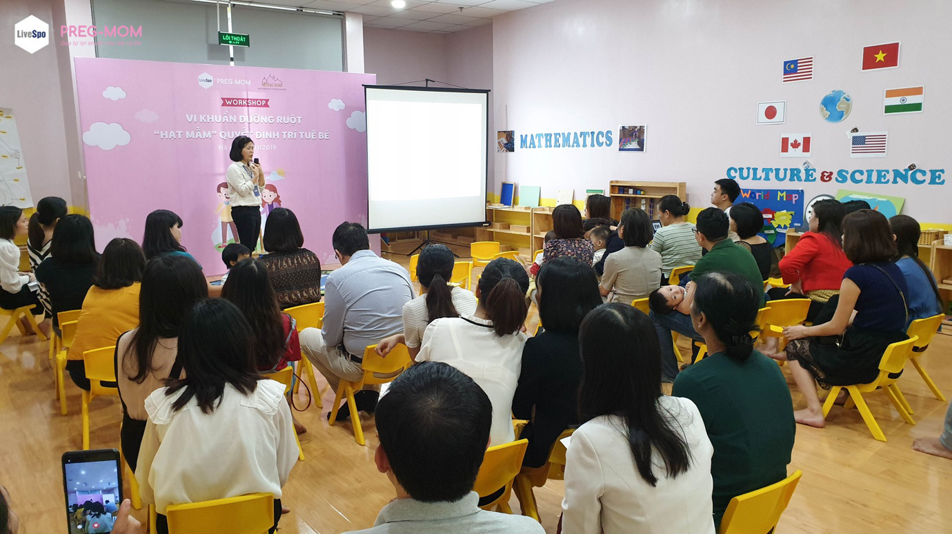 LiveSpo PregMom tổ chức chuỗi workshop “Vi khuẩn đường ruột - Hạt mầm quyết định trí tuệ bé” - Ảnh 1.